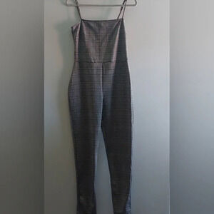 90s Y2K Houndstooth Romper  Jumper Popular basics 90s Y2K Large Academia L